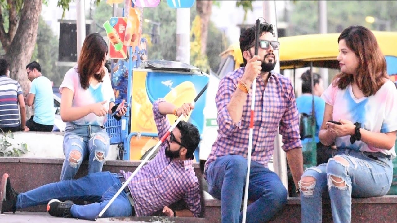 जब अंधा गया अंजान लड़की के पास फिर जो हुआ वह देखो 😭 👇| Somesh Brijwasi |