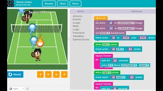 Code.org Tutorial - Play lab | Tennis Game |  Coding using Blocks Programming screenshot 2