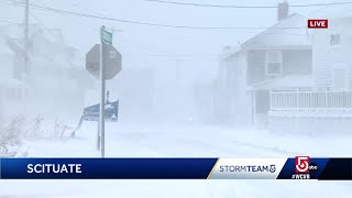 Conditions in Scituate continue to be dangerous as storm rages on