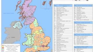 United Kingdom Counties and Unitary Authorities Map Uk Counties Map
