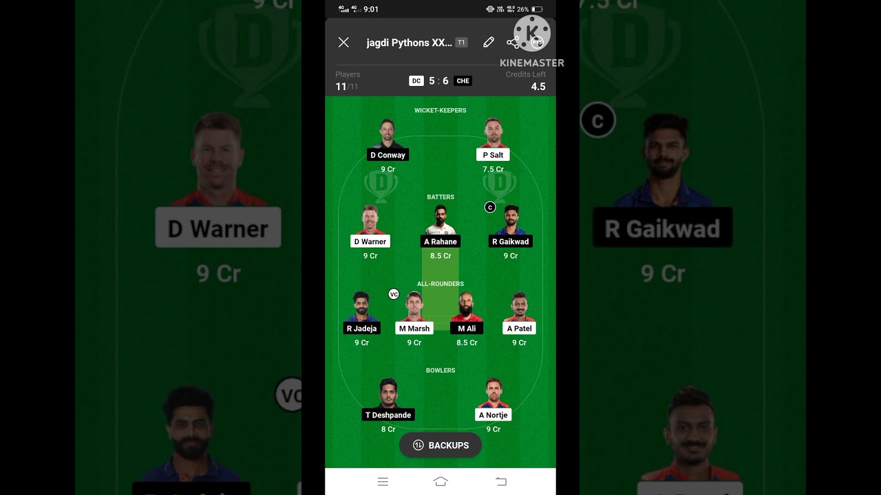 DC VS CHE fantasy cricket guru