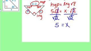 7.4 Video Notes - Special Right Triangles