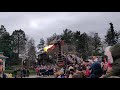 Fire breathing dragon in Disneyland Paris Parade