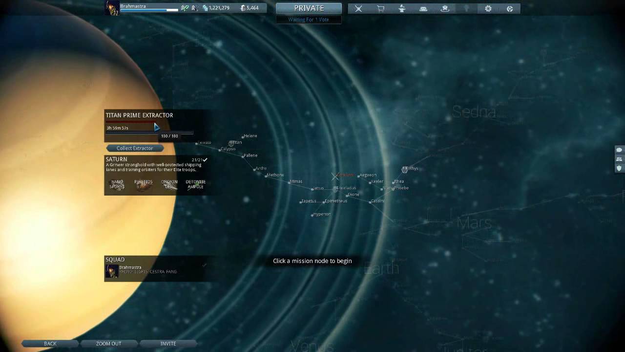 Warframe OLD Extractor glitch.