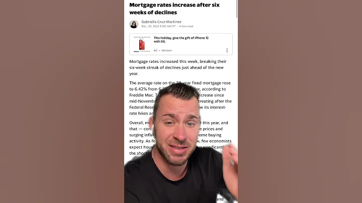 Mortgage Rates increased after a 6 week decline 🙄🤯 #shorts #realestate