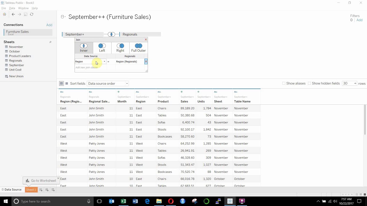 Tableau In Two Minutes - Joining And Unioning Data Sources