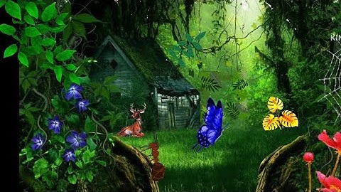 Beautiful forest house background video  | no copyright| #animation #backgroundvideo