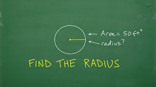 The area of a circle is 50 ft squared, what is the radius?