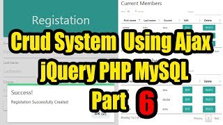 Crud System Using Ajax jQuery PHP MySQL part 6
