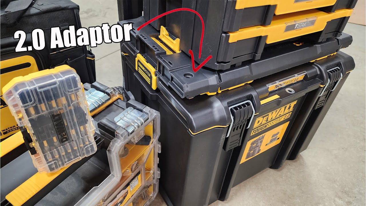 I spotted this on the tool launch page for the DWST08017 Toughsystem to  Tstak adapter - looks like it may play with the non Tstak organisers too  : r/Dewalt