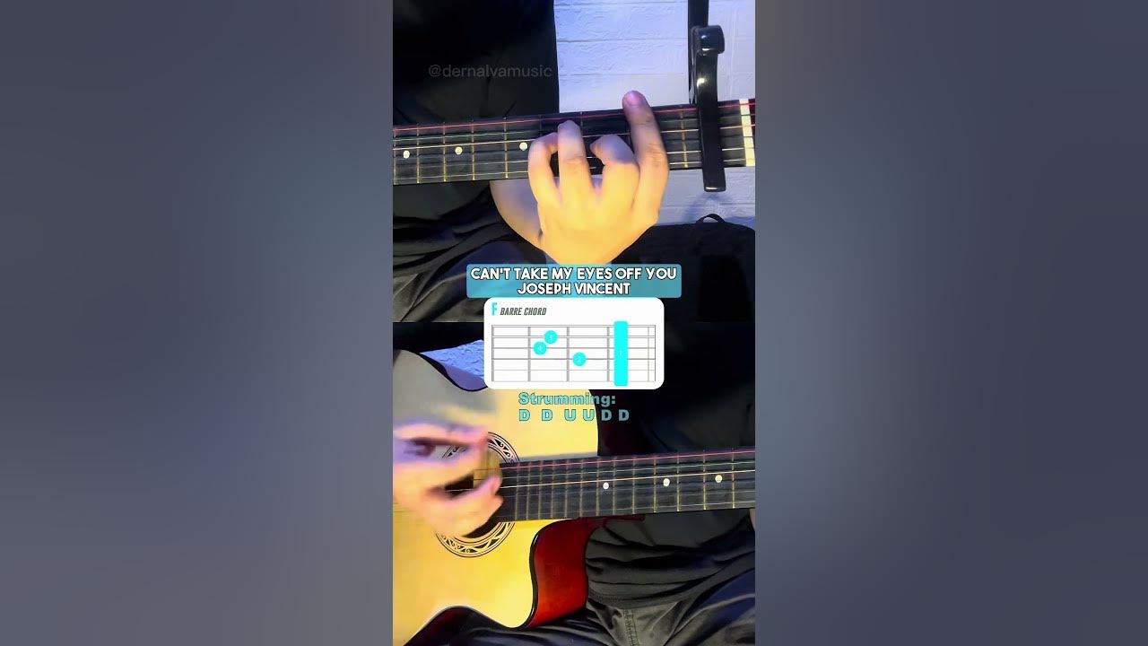 Can't Take My Eyes Off You - Joseph Vincent | EASY! Guitar Chords Tutorial For Beginners