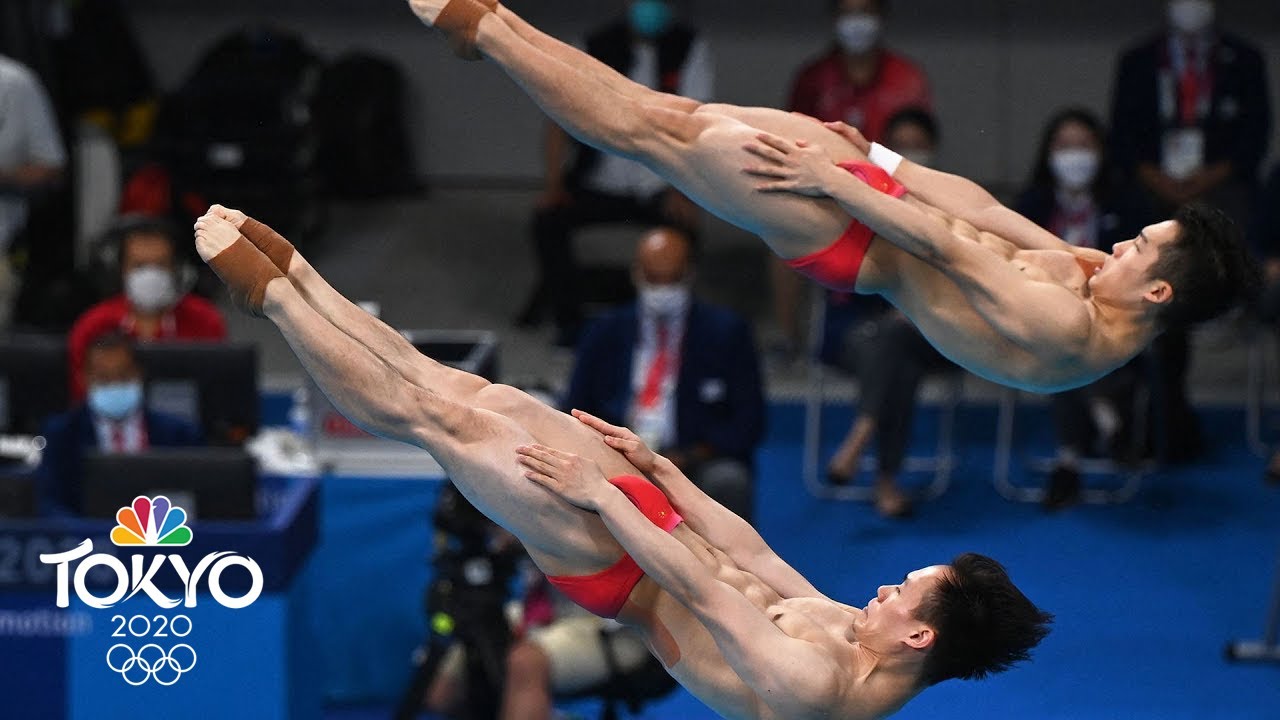 Wang Zongyuan, Xie Siyi run away with synchronized springboard gold | Tokyo Olympics | NBC Sports