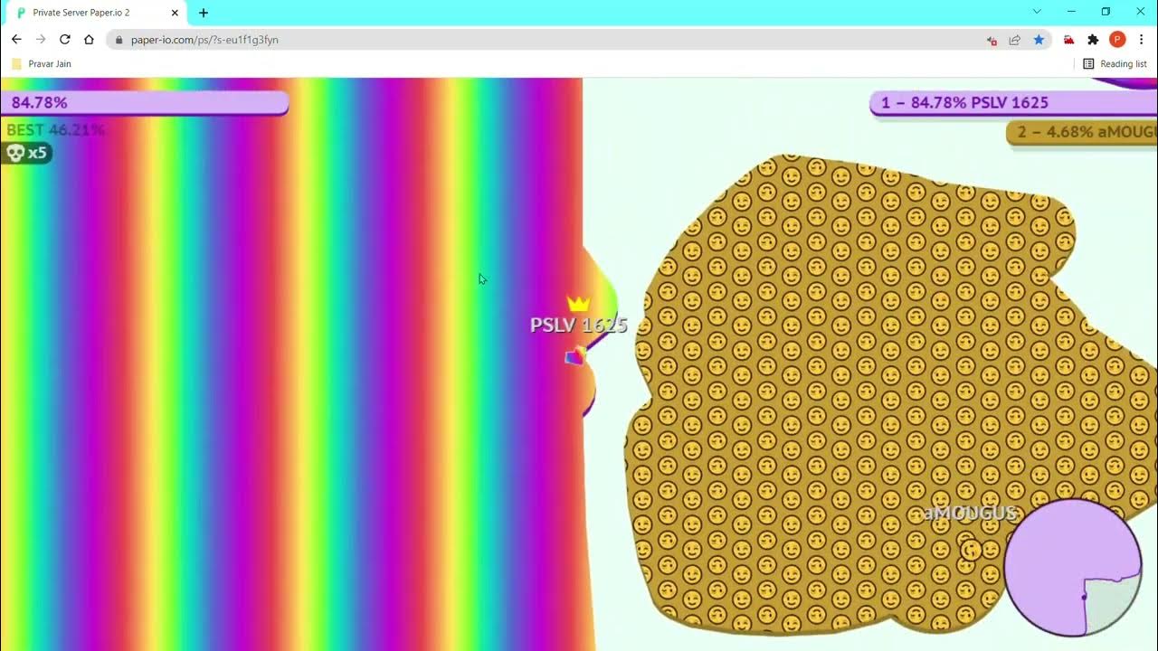 Playing Paper.io 2 private server with my friend AMS YouTube