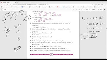 ARITHMETIC PROGRESSION PRACTICE SET 3.2 ALGEBRA SSC CLASS 10 MAHARASHTRA STATE BOARD EXAM 2021