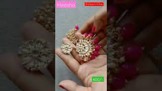 Meesho jewellery haul/ kundan earrings and maangtika set shorts meesho haul