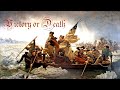 1776年12月26日，華盛頓將軍絕地反擊，帶領大陸軍在暴風雪中渡過德拉瓦河，清晨攻打Trenton，部隊行軍口令便是：Victory or death。勝利或死亡。（叁）