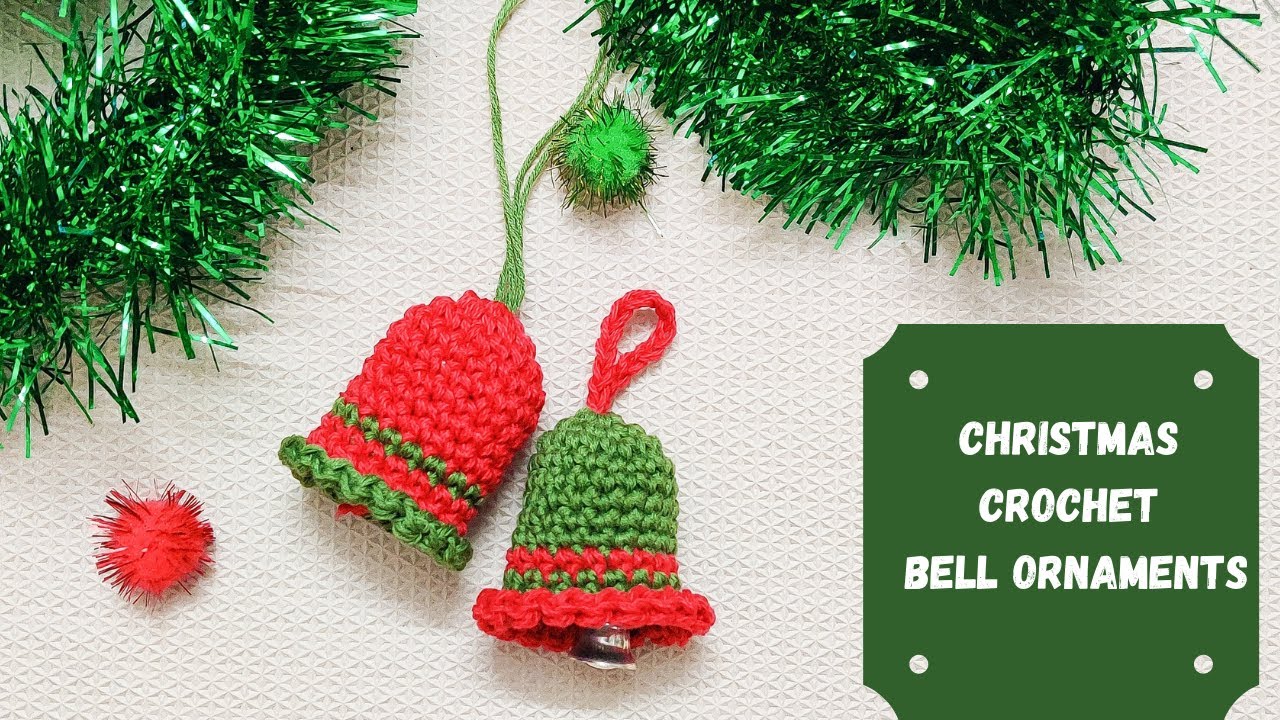 *6/Set, Red Bead & Jingle Bell Ornaments