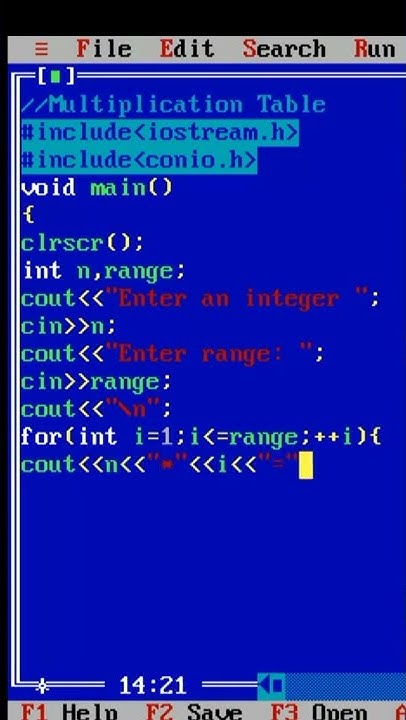 Multiplication table in C++ | #shorts | #code_gyani - YouTube