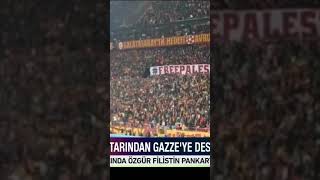 Galatasaray Taraftarından Filistine Destek Pankartı Açıldı.