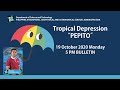 Press Briefing: Tropical Depression "#PepitoPH" Monday 5 PM October 19, 2020