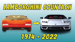 Evolution of LAMBORGHINI COUNTACH (1974~2022) | LAMBORGHINI Evolution | Generations & Specs 🚗