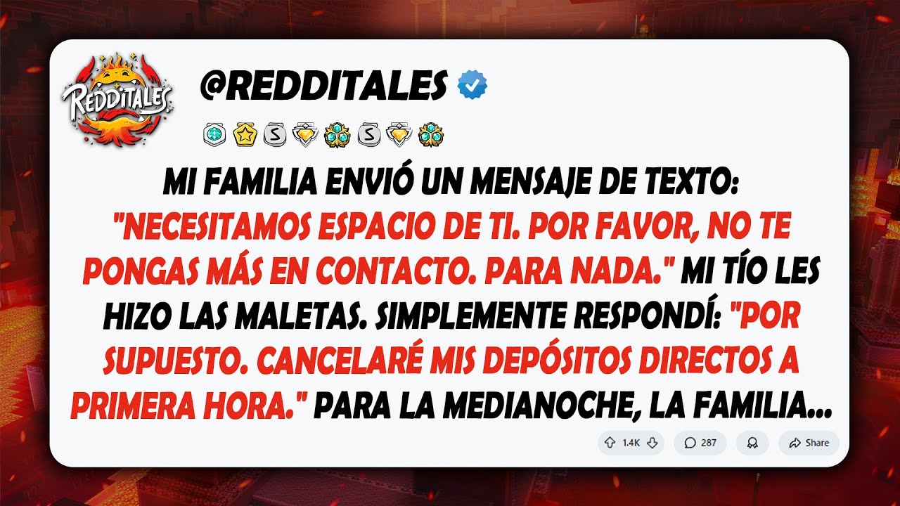 Mi familia me envió un mensaje de texto: 