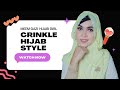 Crinkle hijab tutorial full coverage  crinkle styles hijab  meem gazi 