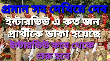 Wbp Total candidates selected for interview | Koba theke Interview start hoba