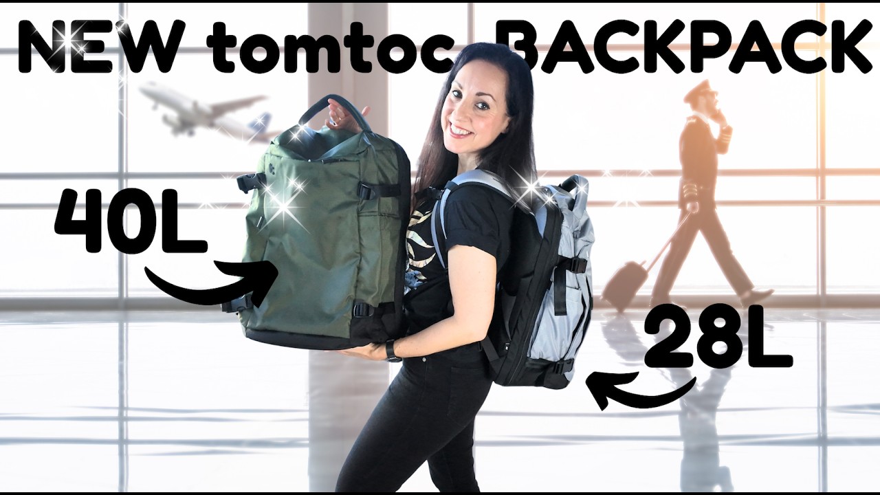 NEW Tomtoc Navigator T66 Backpack Review (40L vs 28L) | Best Lightweight Travel Backpack 2025