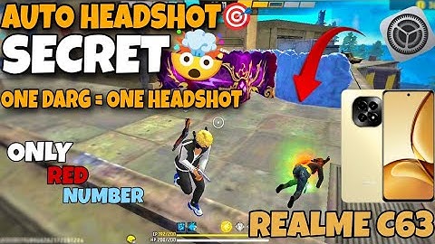 REALME C63 5G AUTO HEADSHOT 🎯 SECRET 🤫 SETTINGS ⚙️ || Best DPI SENSITIVITY And hud