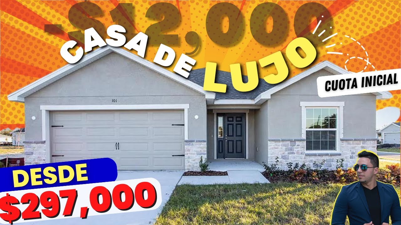 ¿DESDE LOS $297,000?🤯 Recorriendo CASA NUEVA Y LUJOSA en una EXCLUSIVA Comunidad de Winter Haven, FL