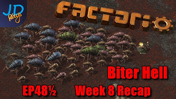Week 8 Recap EP48½ | Factorio Biter Hell | Gameplay, Lets Play