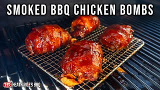 BaconWrapped Smoked BBQ Chicken Bombs | Heath Riles BBQ