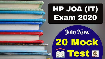 HP JOA (IT) Exam Full 20 Mock Tests || Every Section Included || HP JOA IT Exam Preparation 2020 ||