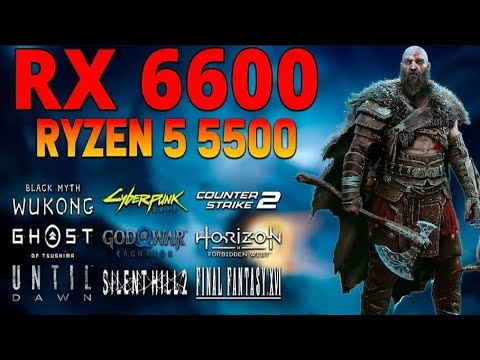 RX 6600 + RYZEN 5500 test in 10 games - YouTube