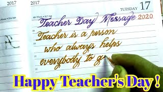 Happy Teacher's Day 2020 | How to write Teachers day wishes message | teacher's day grettings card