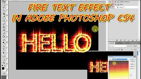 HOW TO CREATE FIRE TEXT EFFECT IN ADOBE PHOTOSHOP CS4