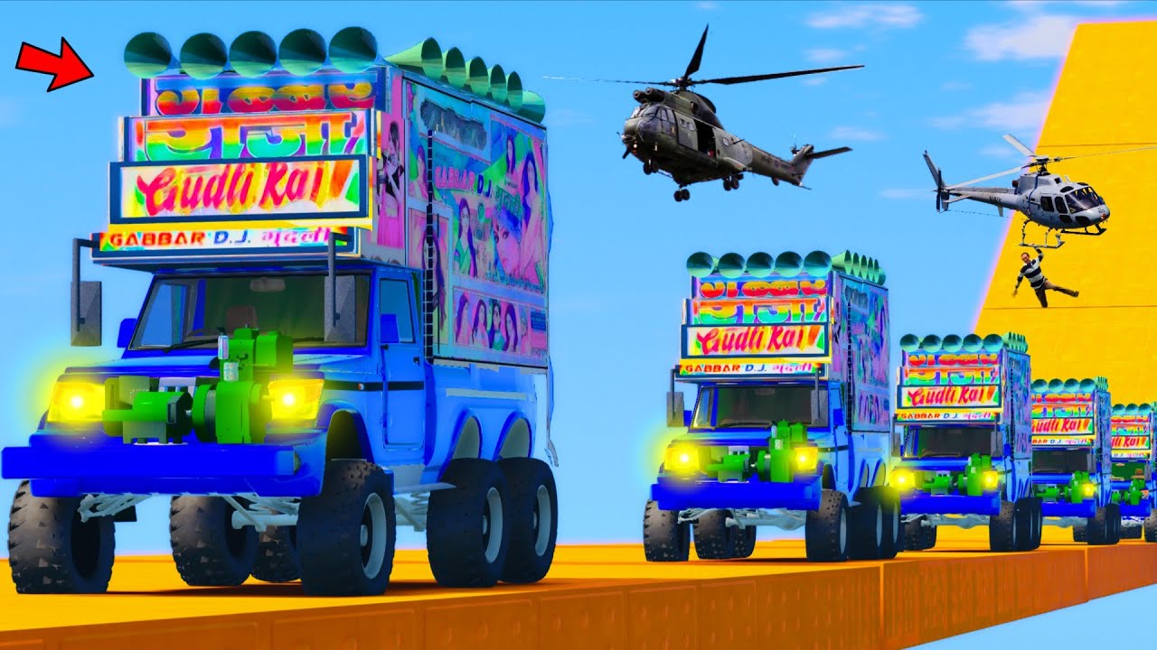 Motu Patlu ने किया Biggest Indian dj Super Mega Ramp Challenge 😱😱😱 GTA-5