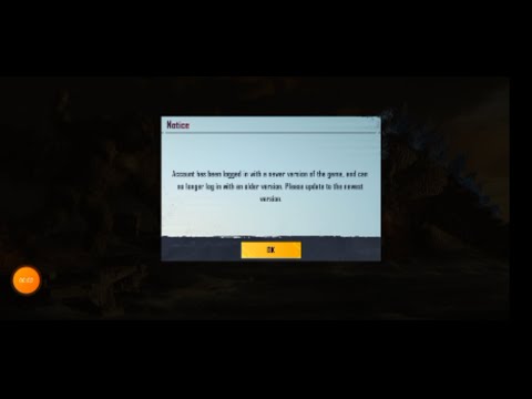 Account has been logged in with a newer version of the game | pubg mobile log in problem solved ا