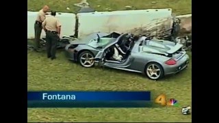 Porsche carrera GT 2005 crashed and kills two people, years before the accident with Paul Walker Porsche carrera GT 2005 crashed and kills two people, years before the accident with Paul Walker