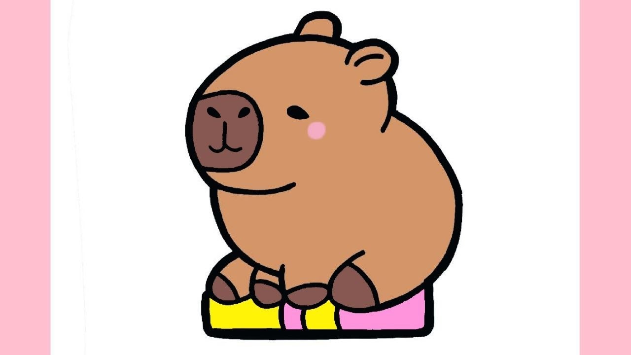 HOW TO DRAW A CUTE CAPYBARA | EASY STEP BY STEP ❤ Drawing to draw