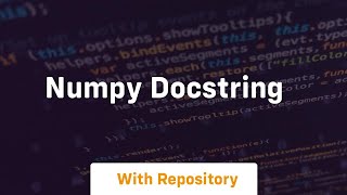 numpy docstring
