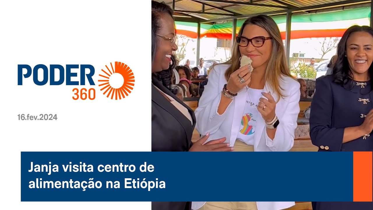 Janja visita centro de alimentação na Etiópia