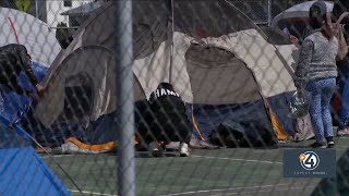 Venezuelan migrants living in tent city in Seattle after shelter funding runs out