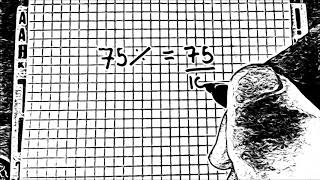 What is 75% as fraction? How to convert percentages to fractions (level 3)