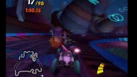 Crash Tag Team Racing [100% Walkthrough]  - 46 - Craters of Uranus Crashinator