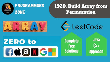 1920. Build Array from Permutation | Zero to FAANG Kunal | Assignment Solution | Leetcode | Shapnesh