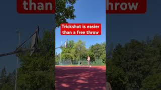 Trickshot is easier than a free throw? omg viral basketball trickshot ballislife viralvideo