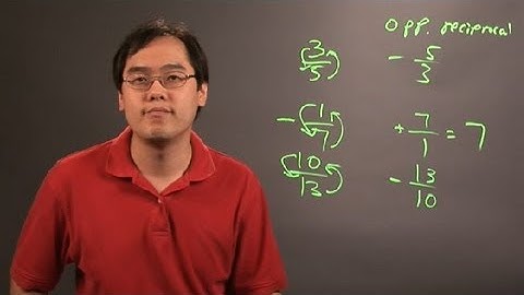 What Are Opposite Reciprocals? : Number Theory Education