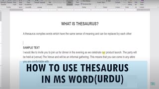 Celebrity How to use Thesaurus in MS Word ( Urdu / Hindi ) Net Worth